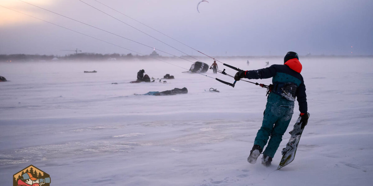 Wind Chill on the Ottawa river- Kiteboarding